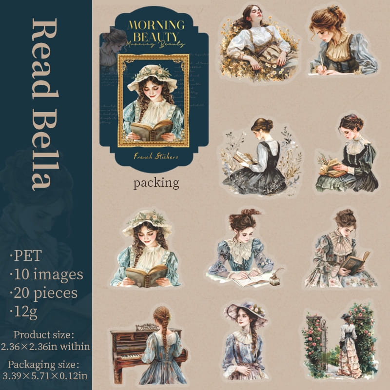 20 PCS Elegant Figures Series Stickers