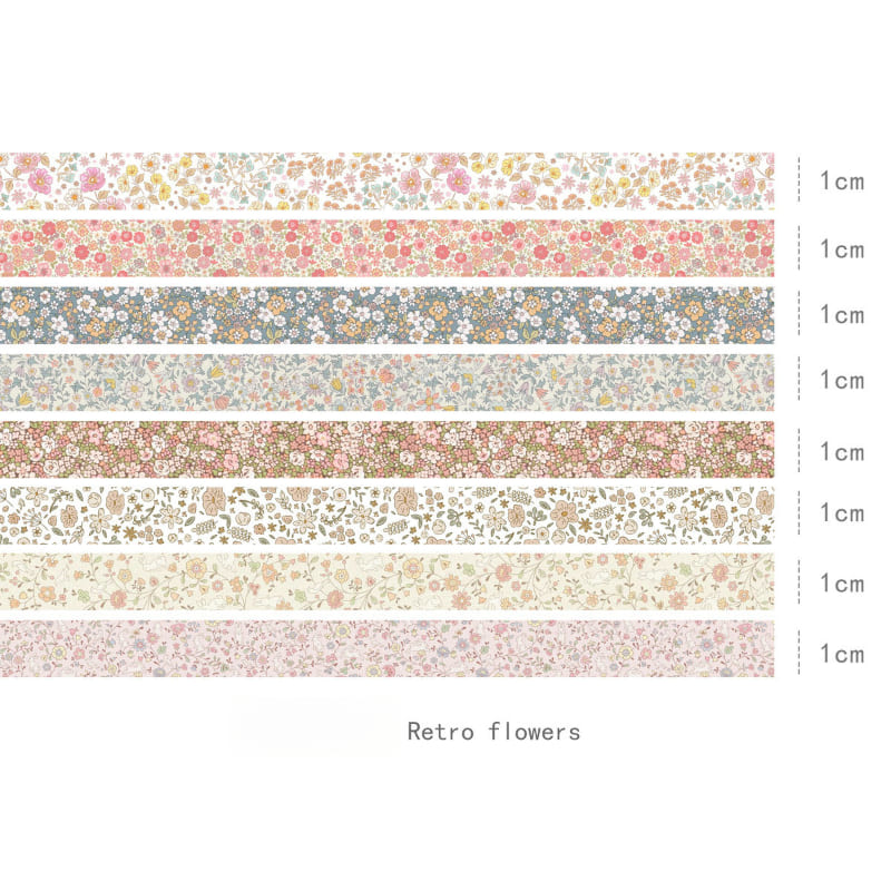 8 Rolls of Vintage Washi Tape