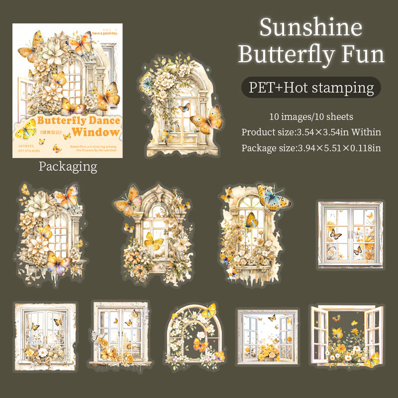 Butterfly Window Theme Sticker