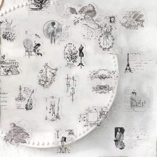 50PCS Vintage Collage Sticker Pack