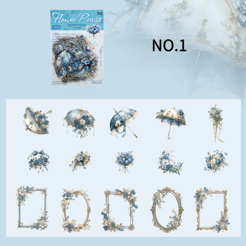 Floral & Aesthetic Lifestyle PET Sticker Pack