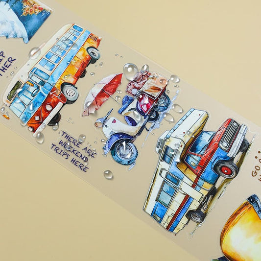 4PCS Travel Series PET/Washi Tape