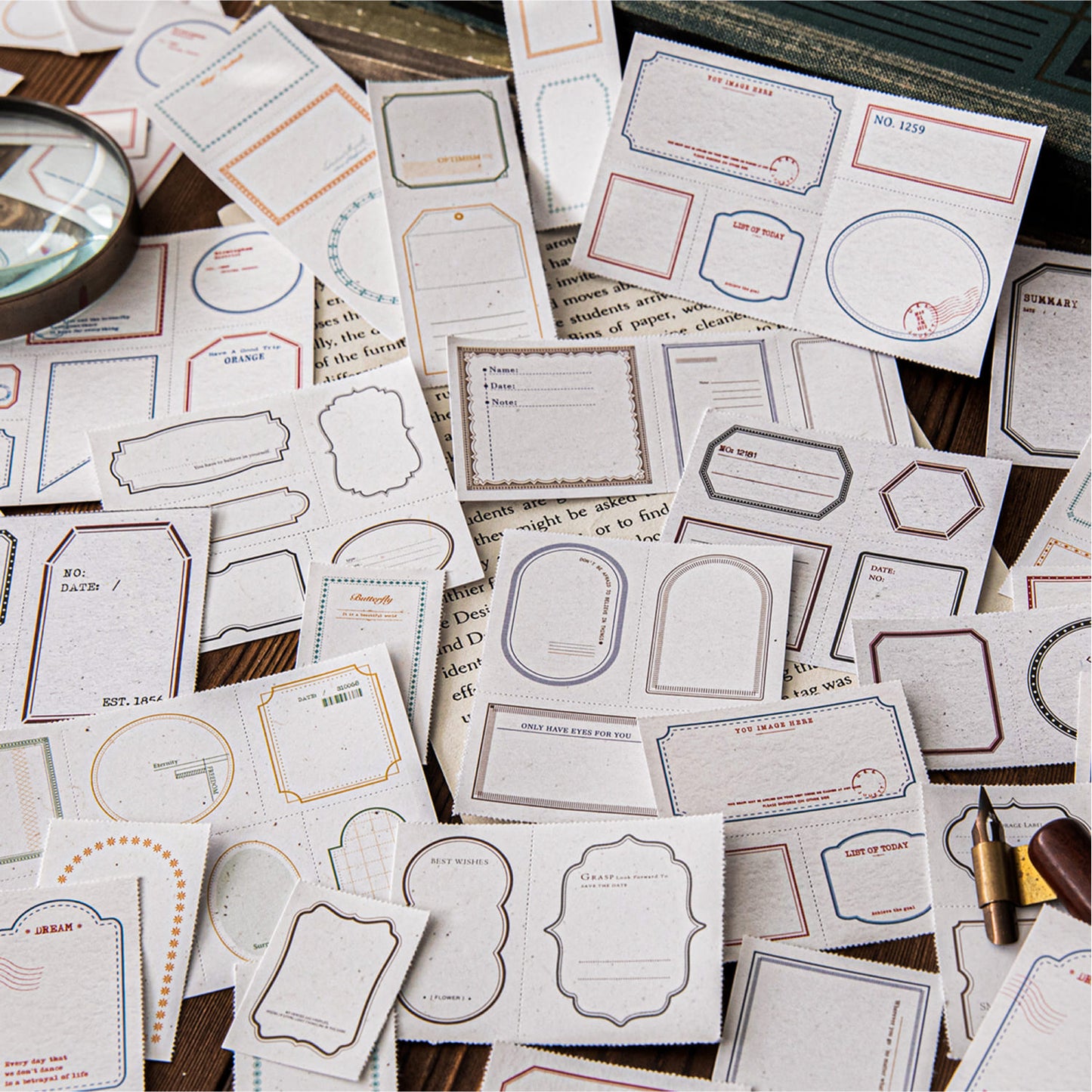 30PCS Vintage Peelable Label Book
