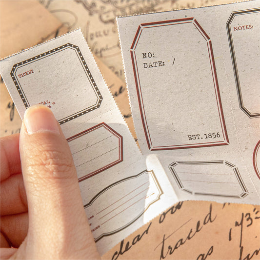 30PCS Vintage Peelable Label Book