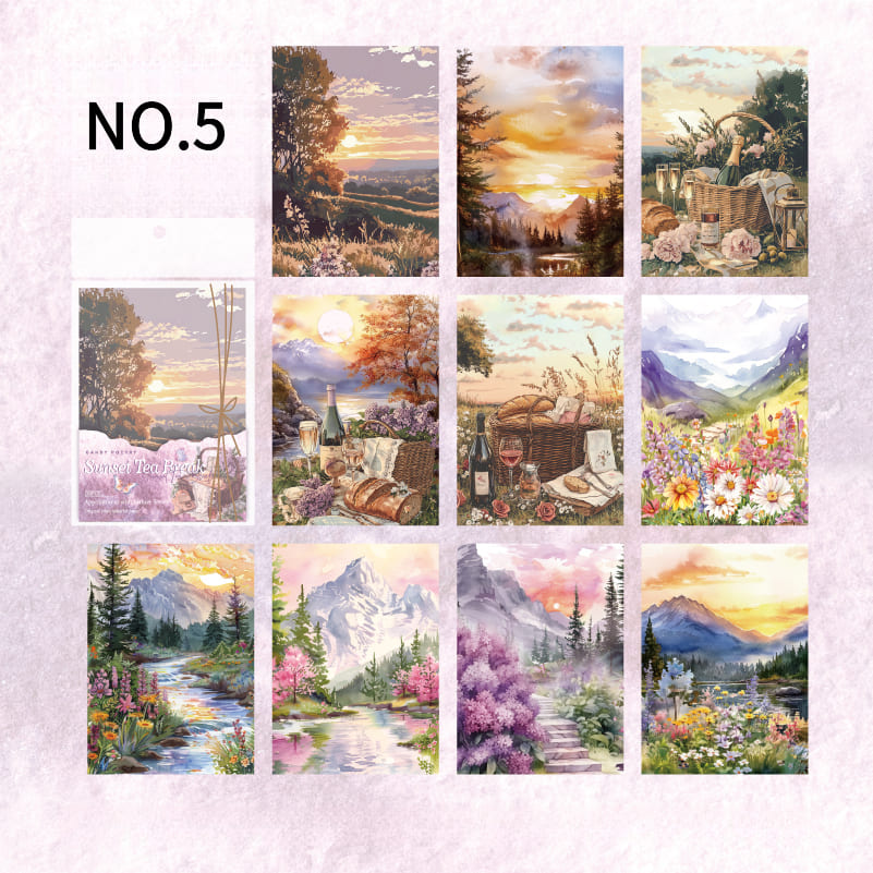 30PCS Nature Theme Scrapbook Paper
