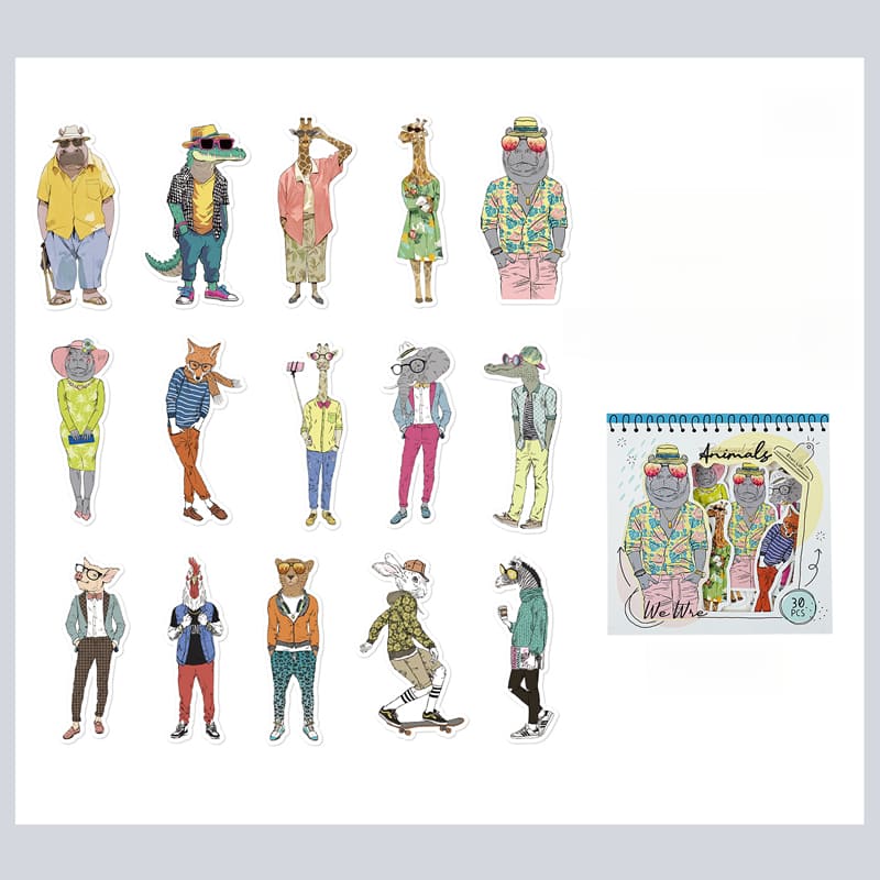 Anthropomorphic Animal Stickers