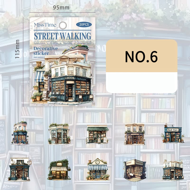 20PCS Street Corner Theme Stickers