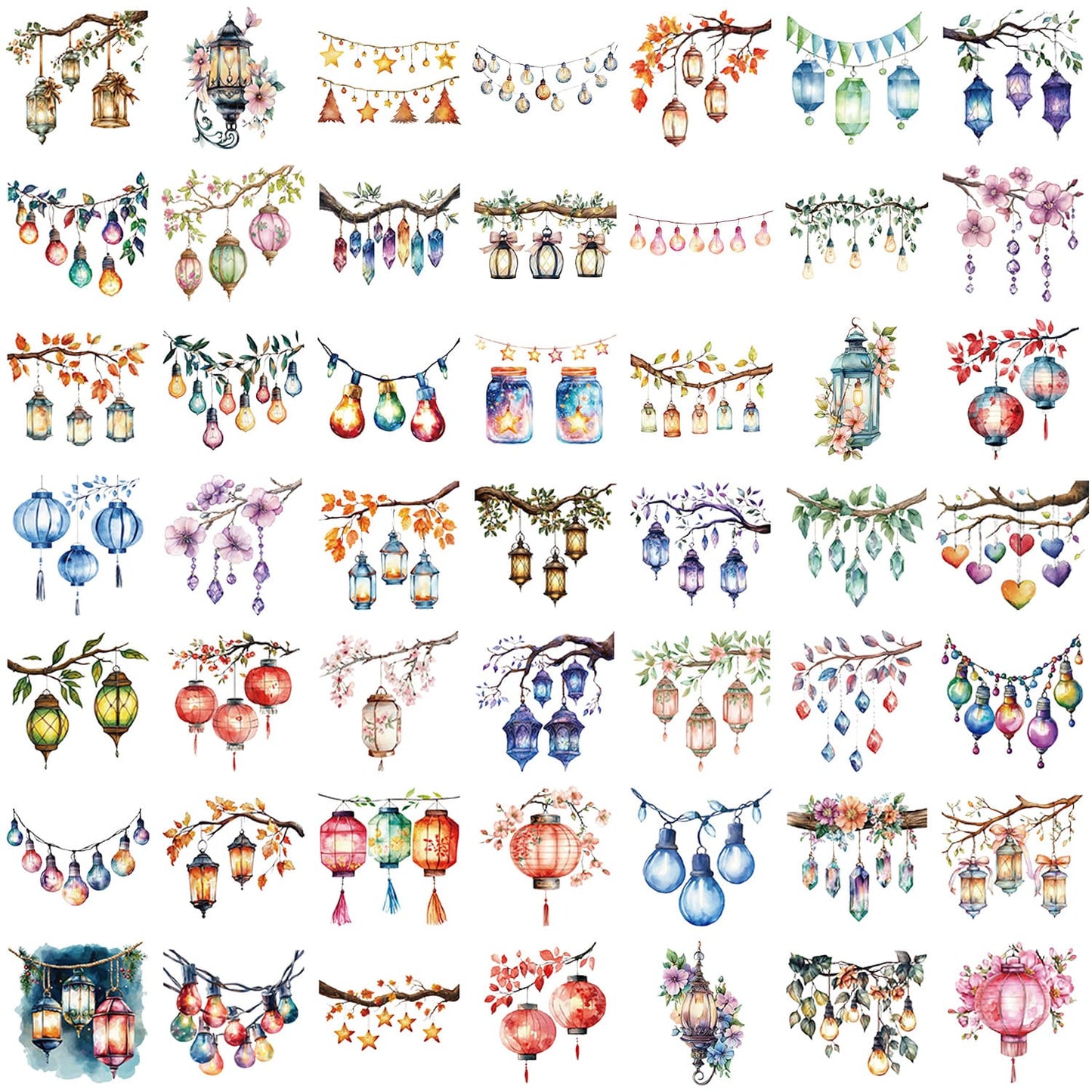 50PCS Fairy Lights Sticker Pack