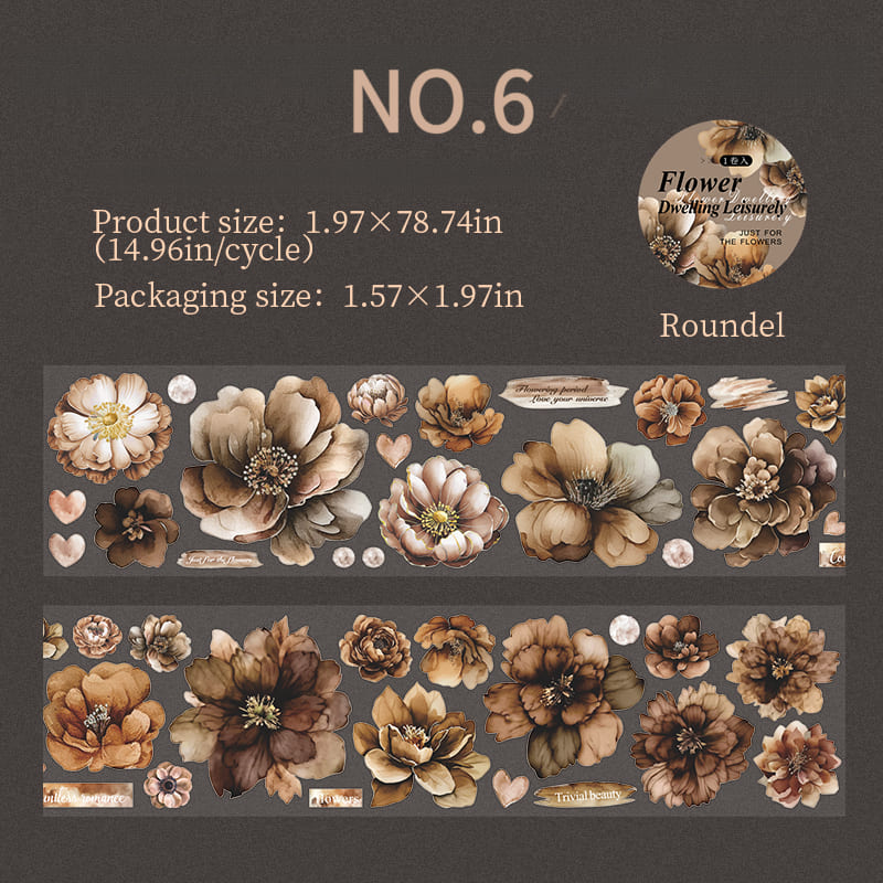 Flower Die-Cut Decorative PET Tape