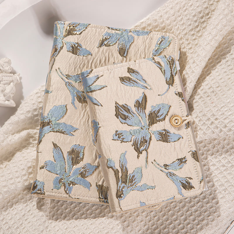 Blue Flowers Detachable Loose-Leaf Journal