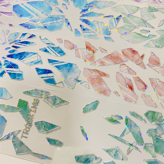 Colorful Glass Shard PET Tape ( One Cycle)