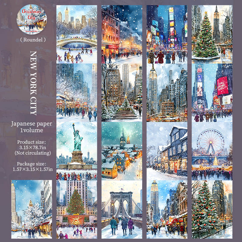 Christmas City Theme Washi Tape
