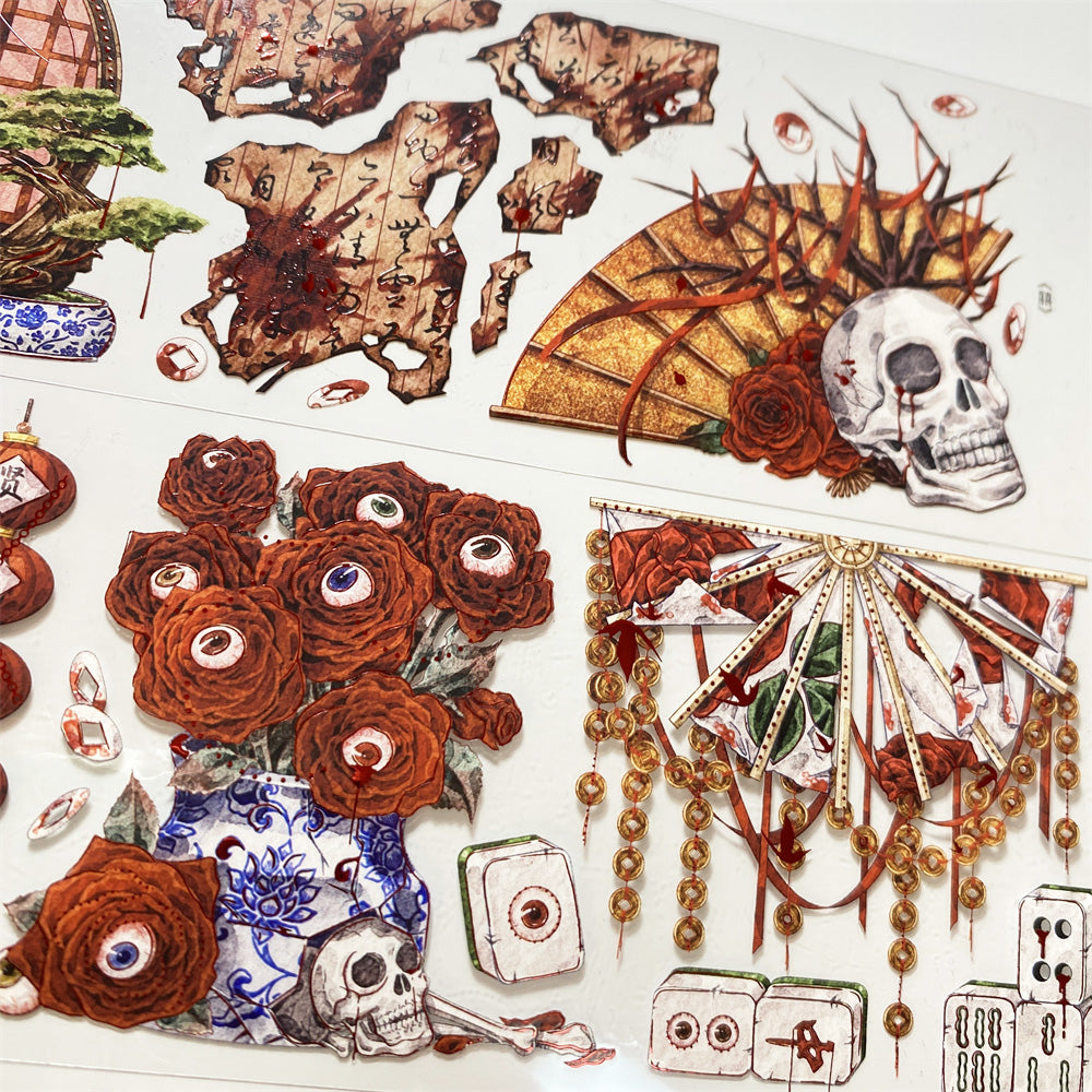 6cm*100cm Festive Skull One Cycle PET Tape