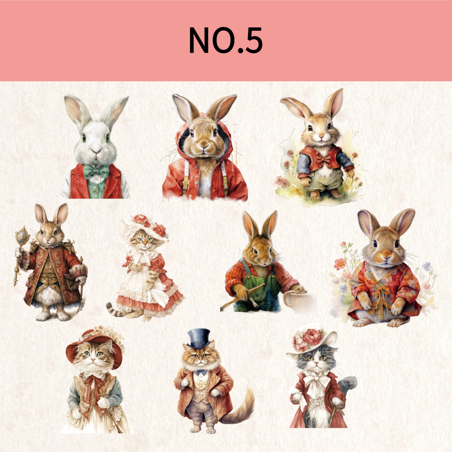 Cute Animal Theme PET Stickers