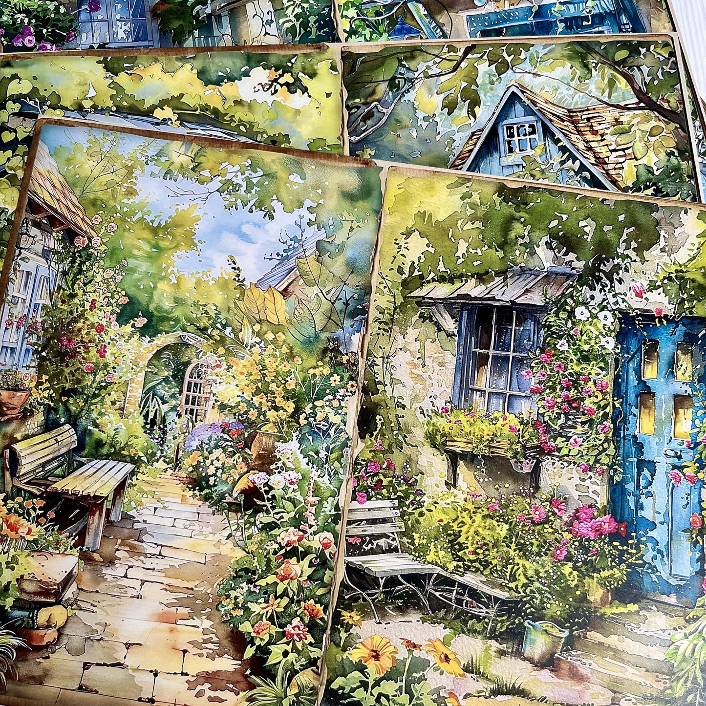 Colorful Garden Scrapbook Paper