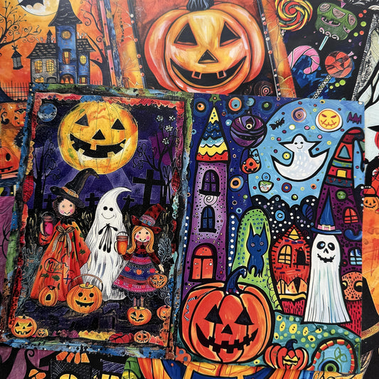 Magic Halloween Theme Scrapbook Paper