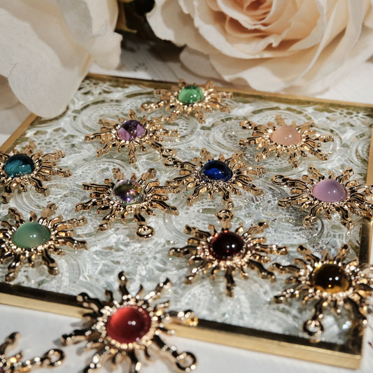 Junk Journal Baroque Sun Pendant Accessory