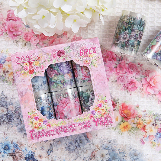 6PCS Floral Series Tape