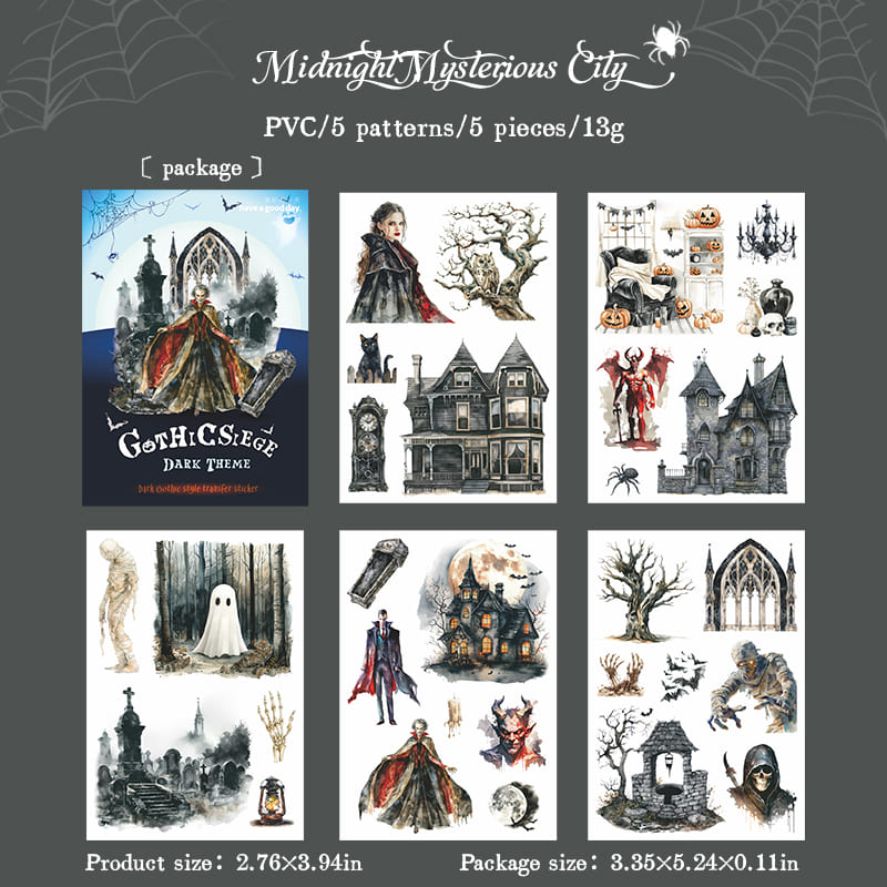 Gothic Series Transfer Stickers