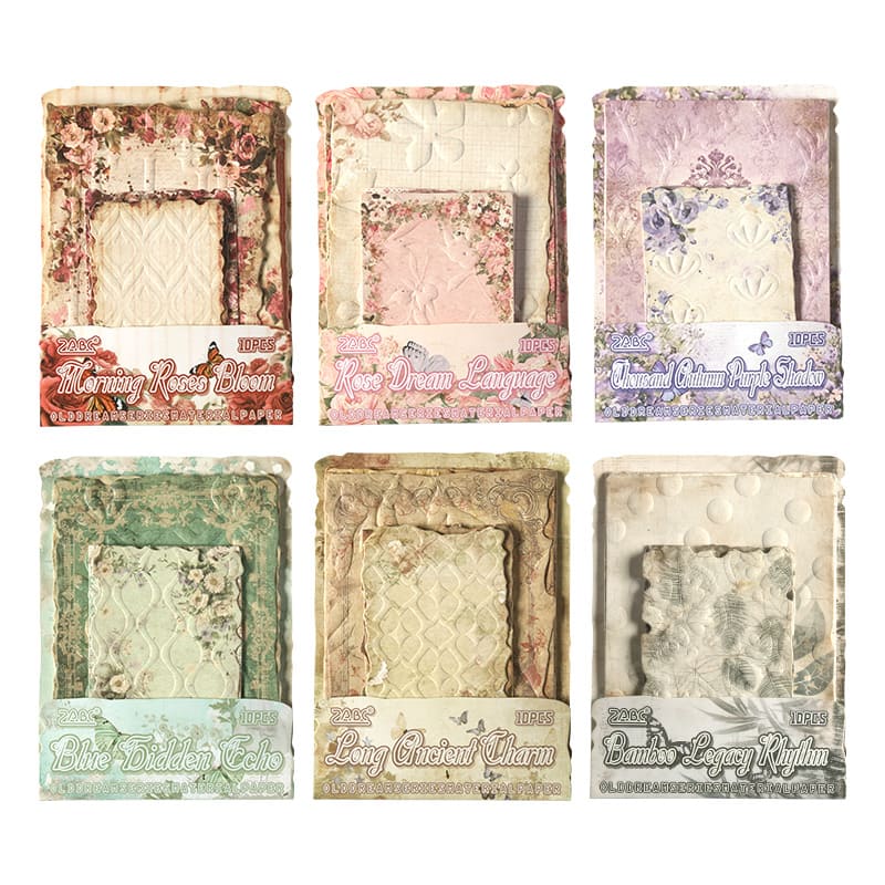 Flower Theme Relief Scrapbook Paper