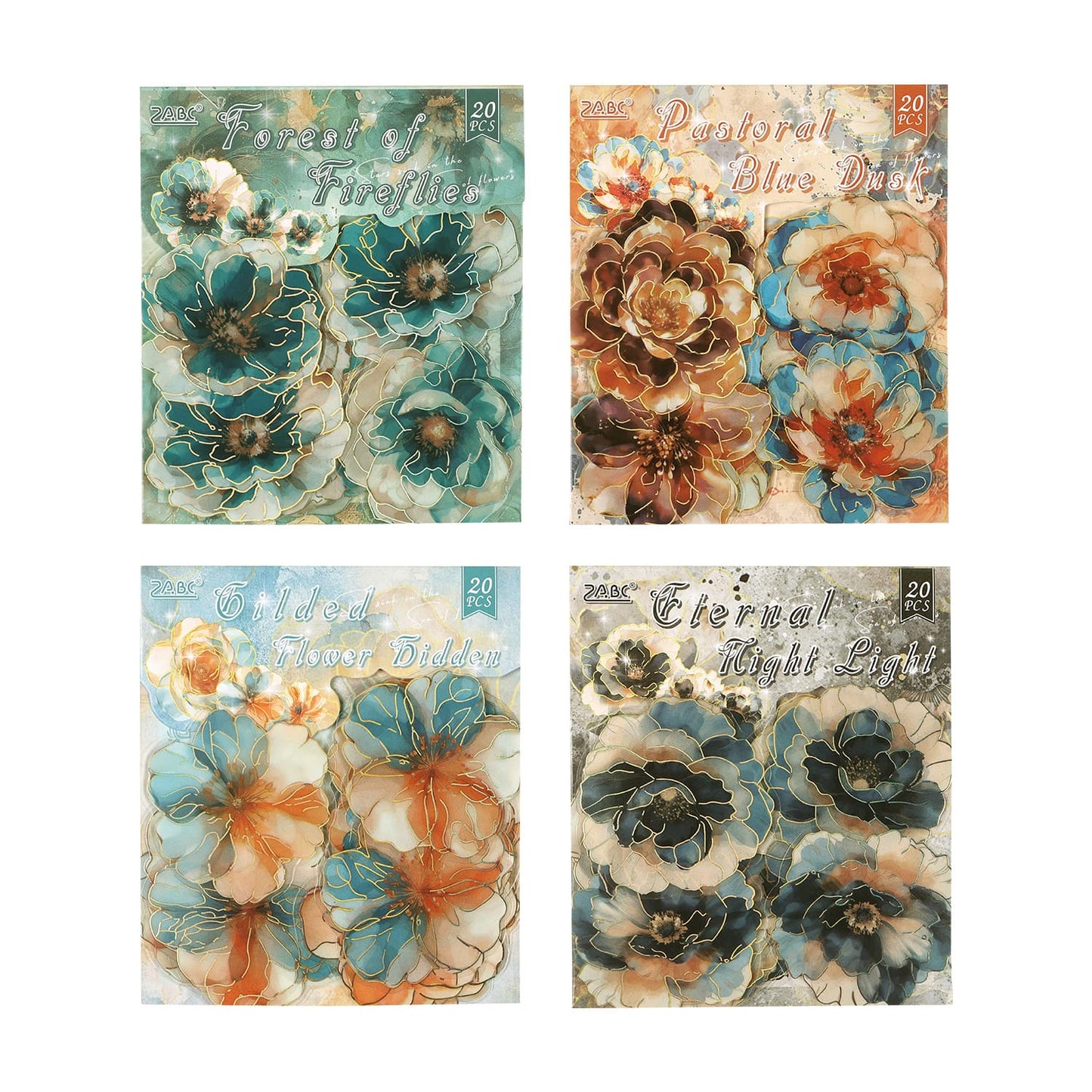 Holographic Foil Flower PET Stickers