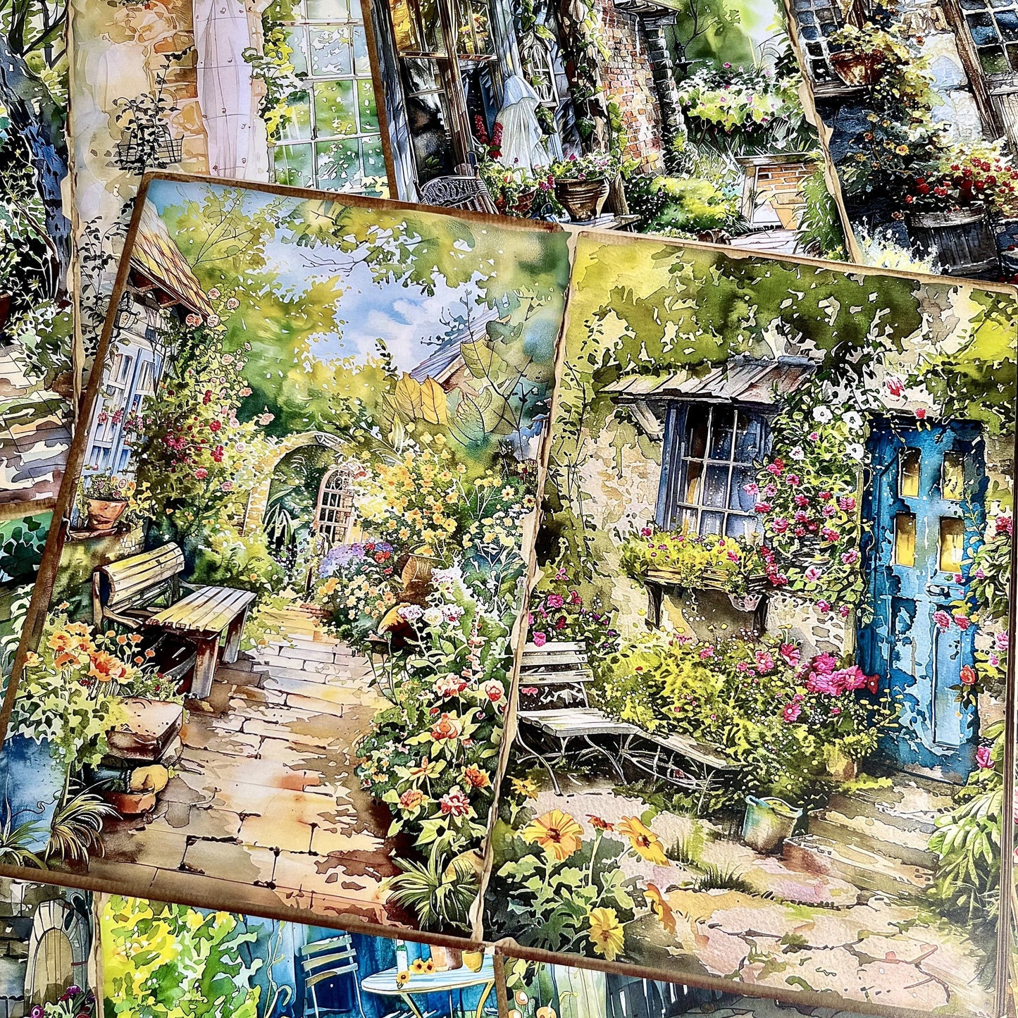 Colorful Garden Scrapbook Paper