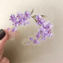 50PCS Orchid Grass Stickers