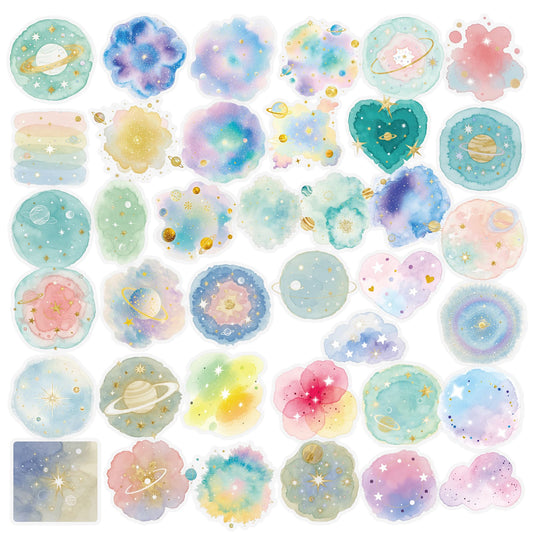 Dreamy planet stickers pack – 56PCS decorative journaling set