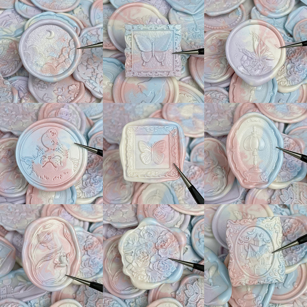 Macaron Mixed Color Wax Seal Stickers