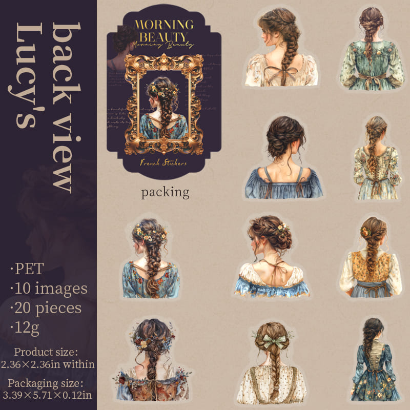 20 PCS Elegant Figures Series Stickers