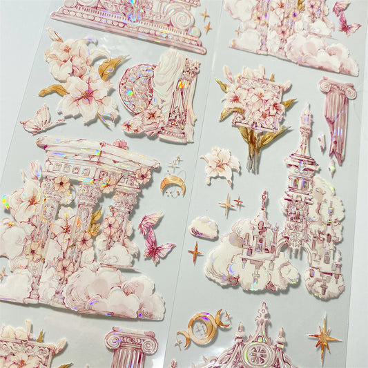 7cm*100cm Pink Castle