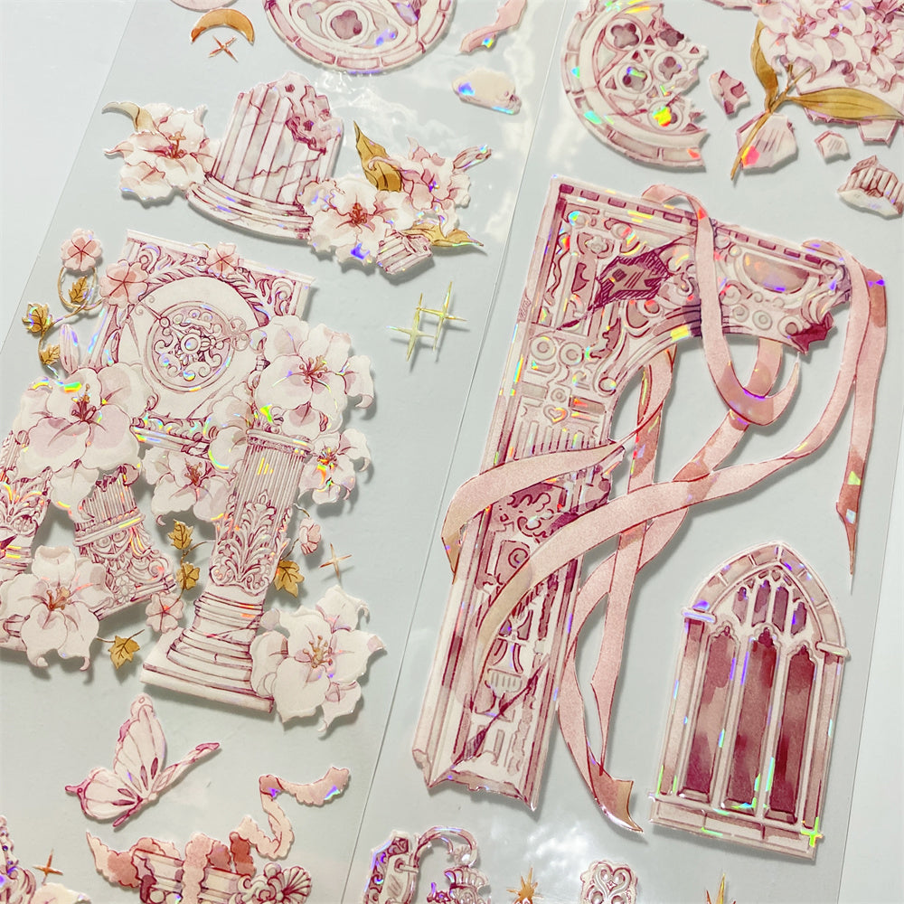 7cm*100cm Pink Castle