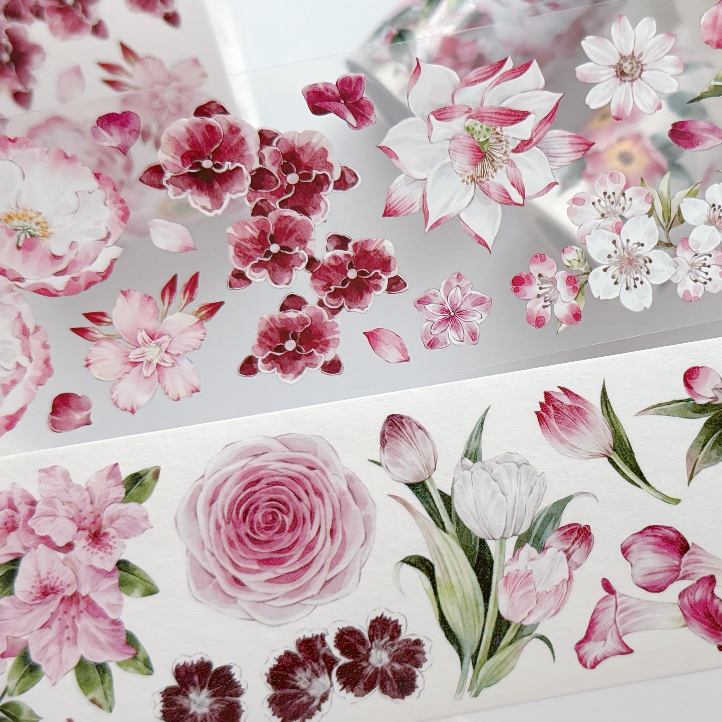 Pink Floral PET /Washi Tape