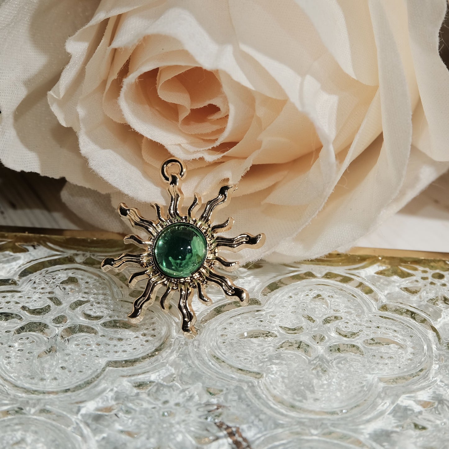 Junk Journal Baroque Sun Pendant Accessory