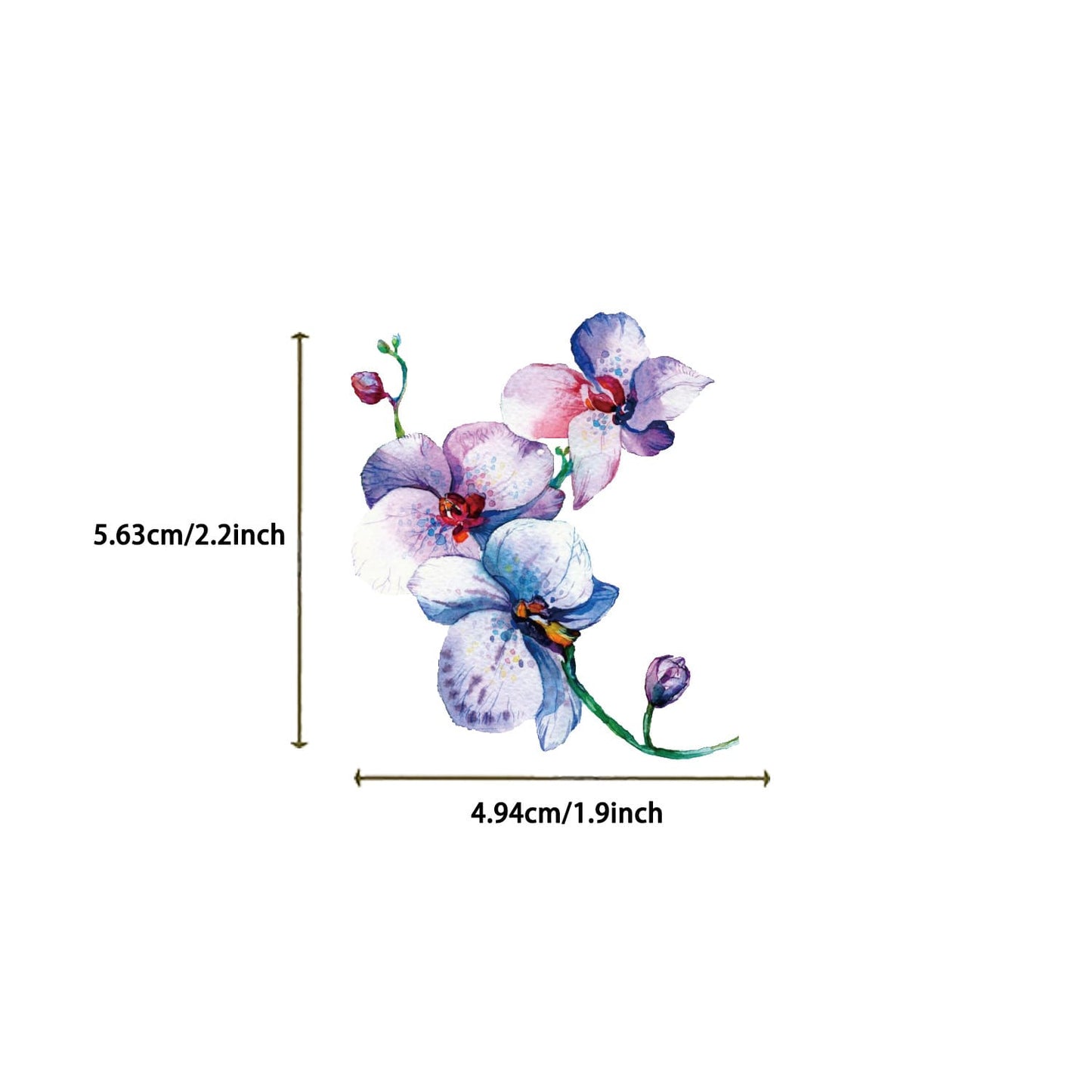 50PCS Orchid Grass Stickers