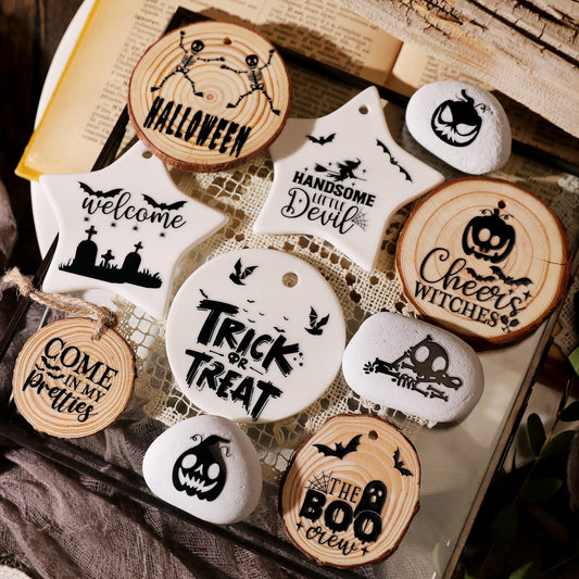 Black Halloween Transfer Sticker