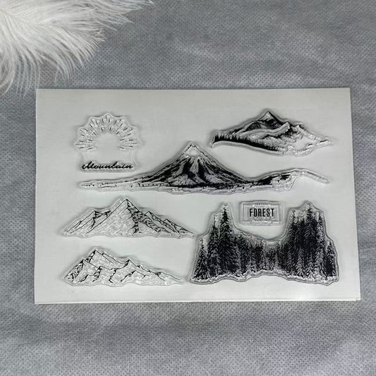 Snow Mountain Clear Stamp