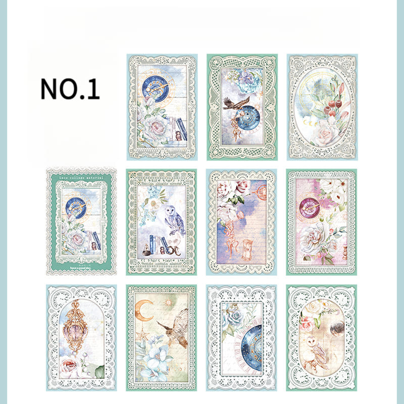 50PCS Lace Series Scrapbook Paper