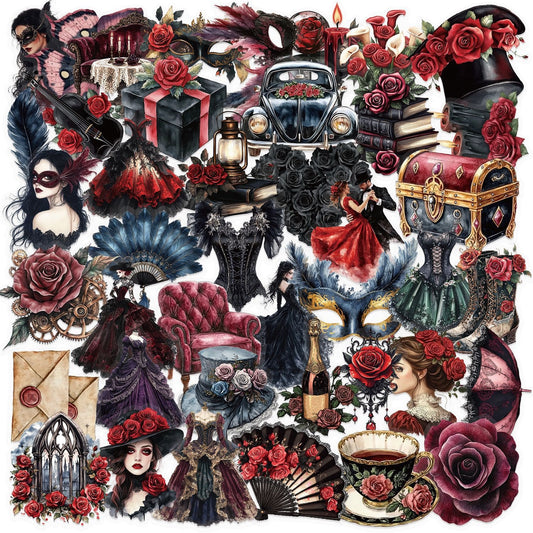 50PCS Masquerade Ball Sticker Pack