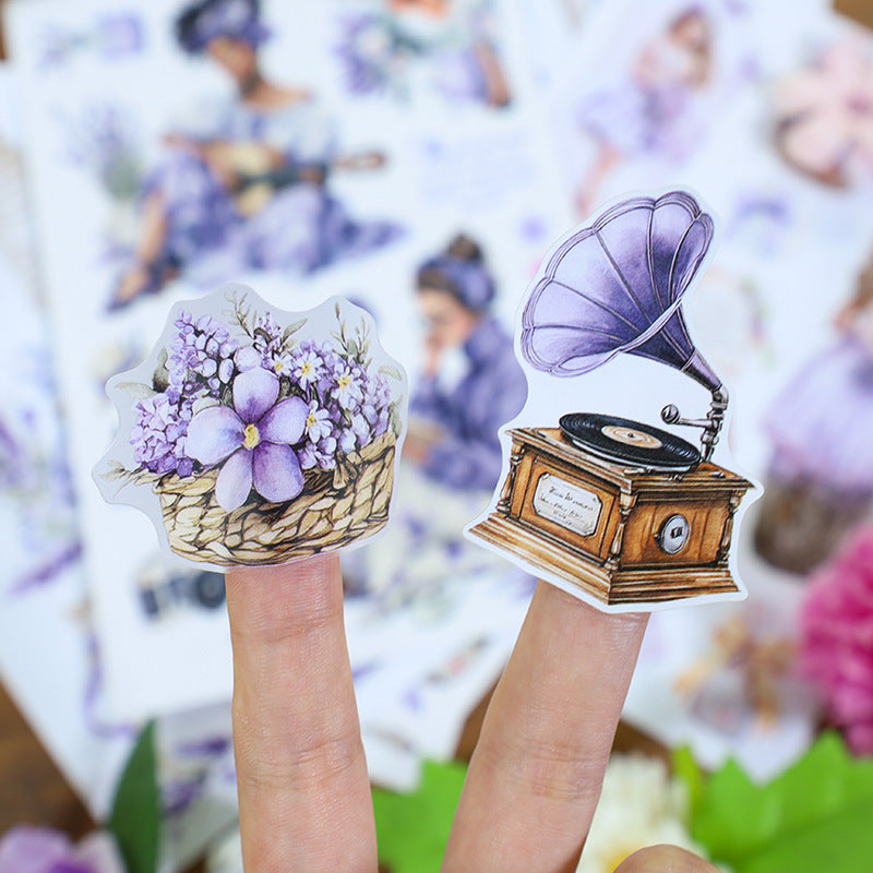 Lavender-Themed Sticker Book