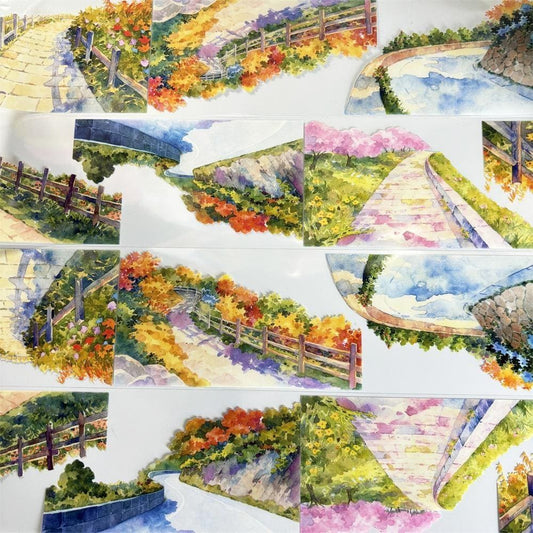 One Loop Strolling through the Flower Path PET Tape