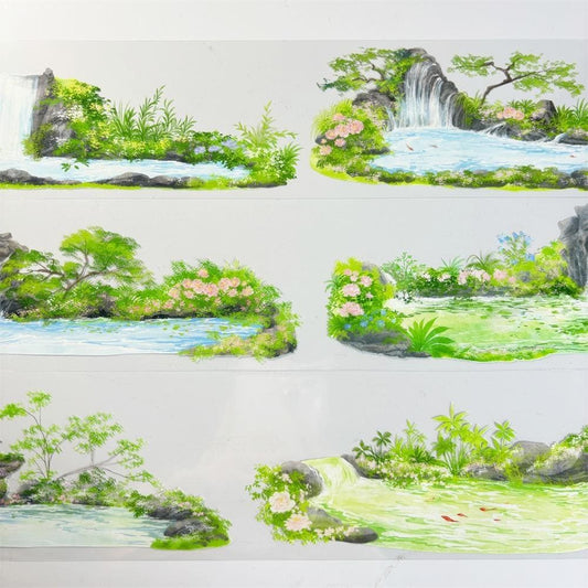 One Cycle Rocky Stream & Blossoms PET Tape