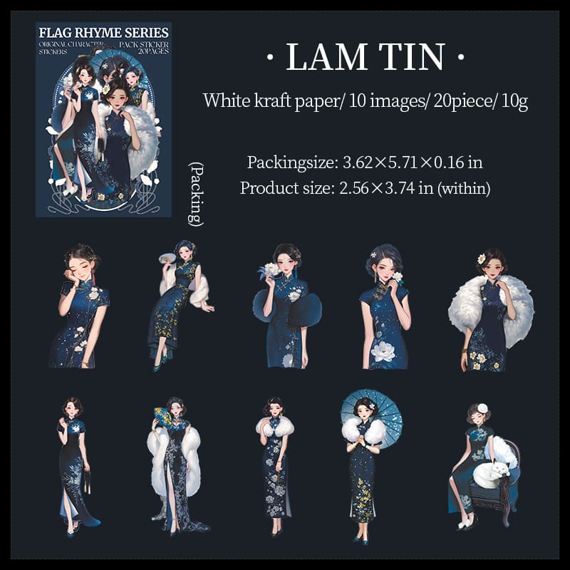 Cheongsam Character Sticker Pack