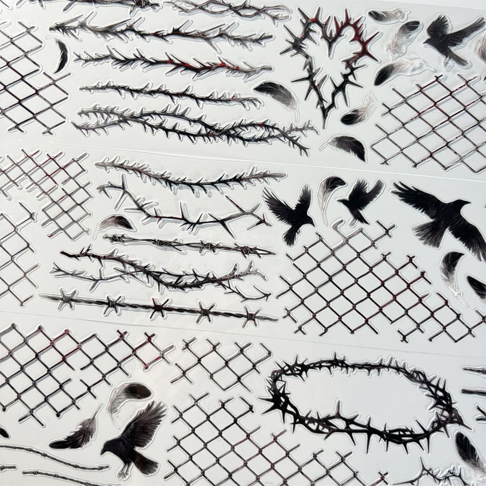 Die-Cut Thorn Pattern PET Tape -  One Cycle