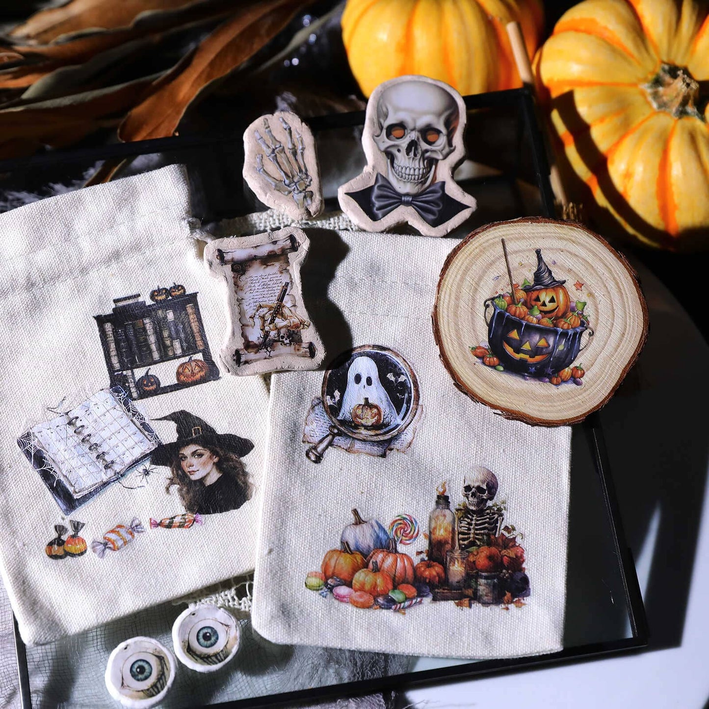3PCS Halloween Transfer Stickers