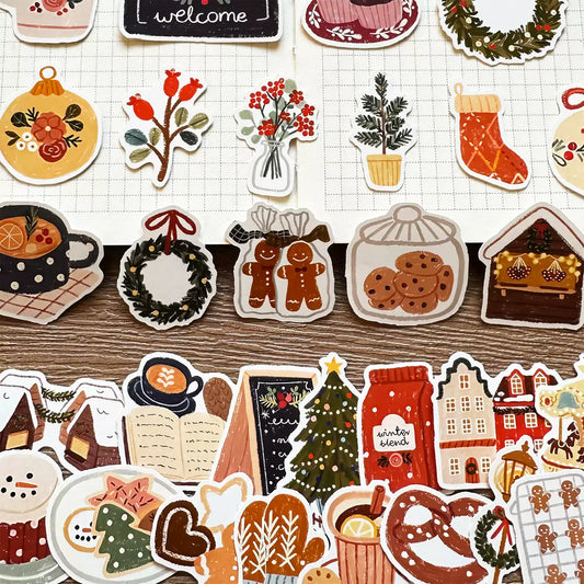 Cartoon Christmas Elements Stickers