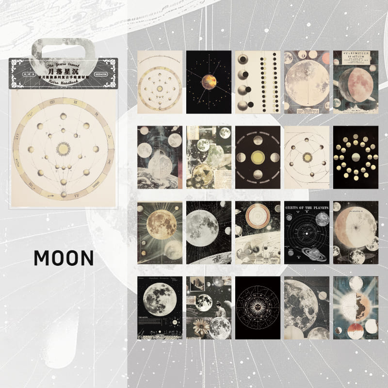 40PCS Journey Through Time Series Material Paper