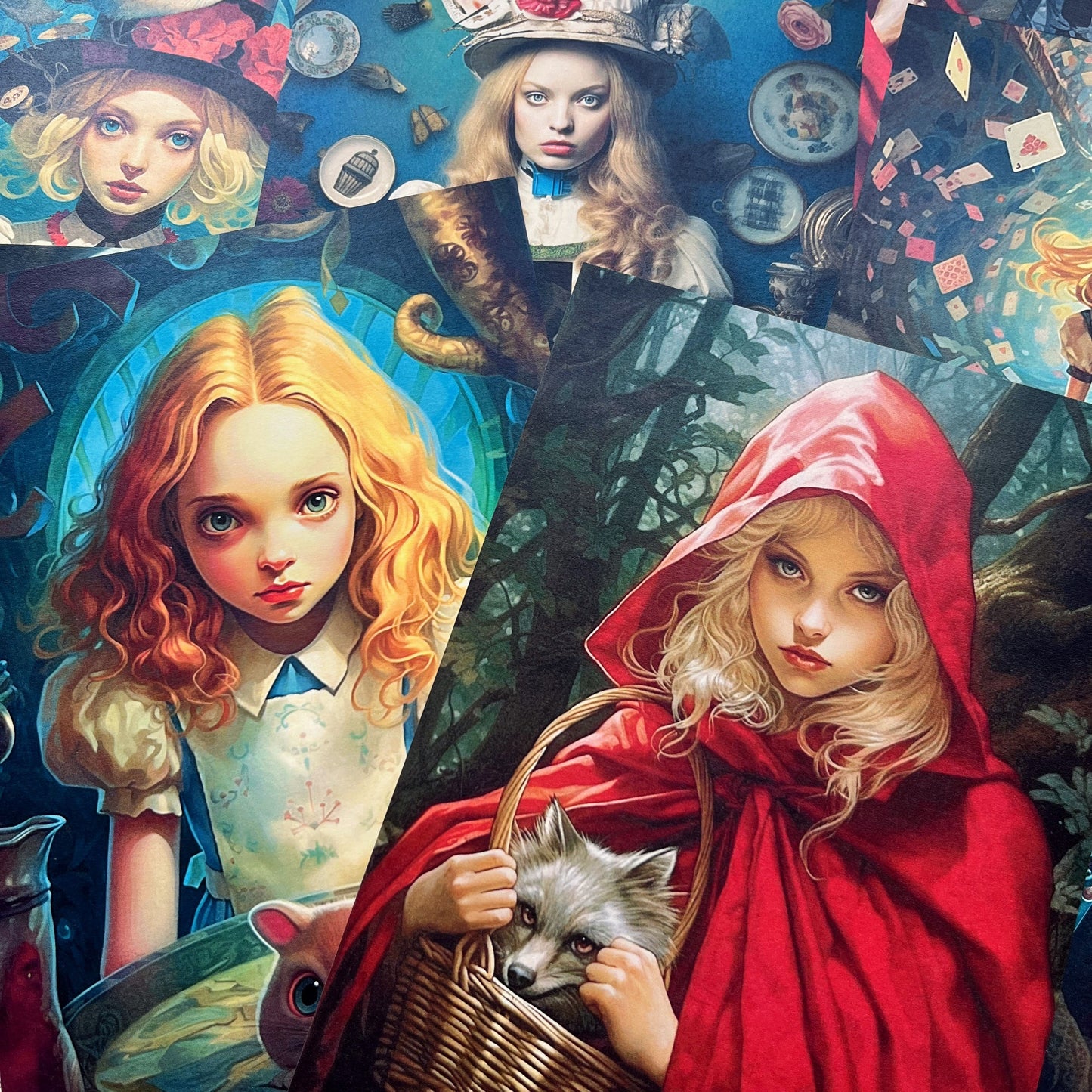 Fairy Tale Characters Scrapbook Paper