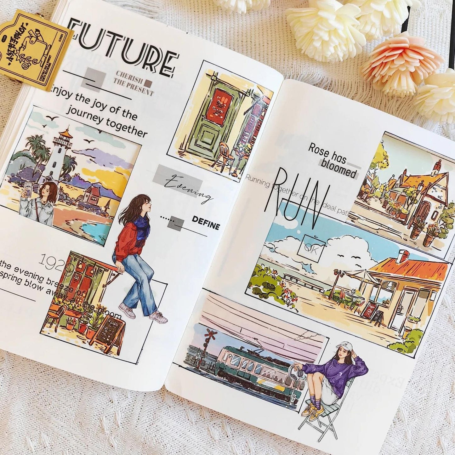 8cm*100 cm Die-Cut Casual Character Series One cycle Tape