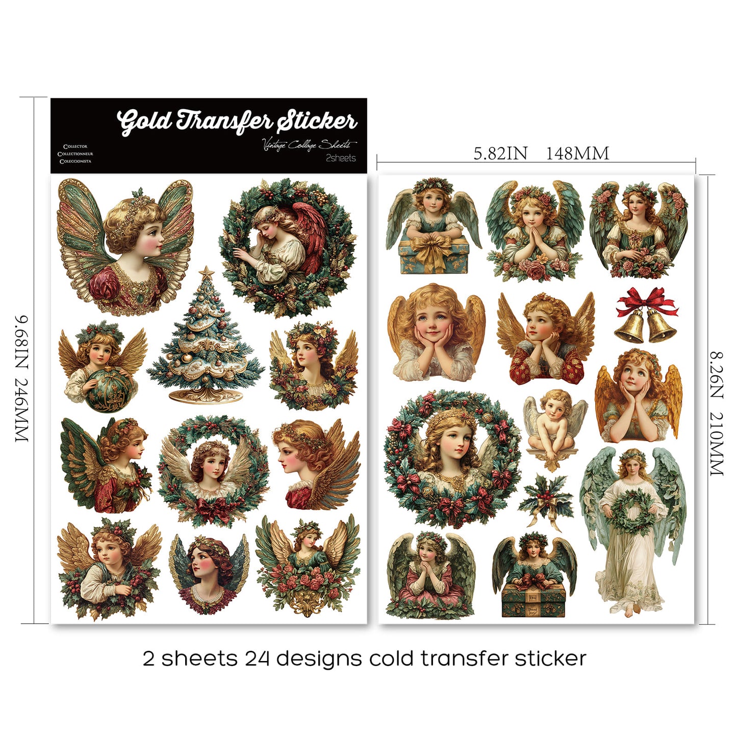 Christmas Angel Transfer Sticker